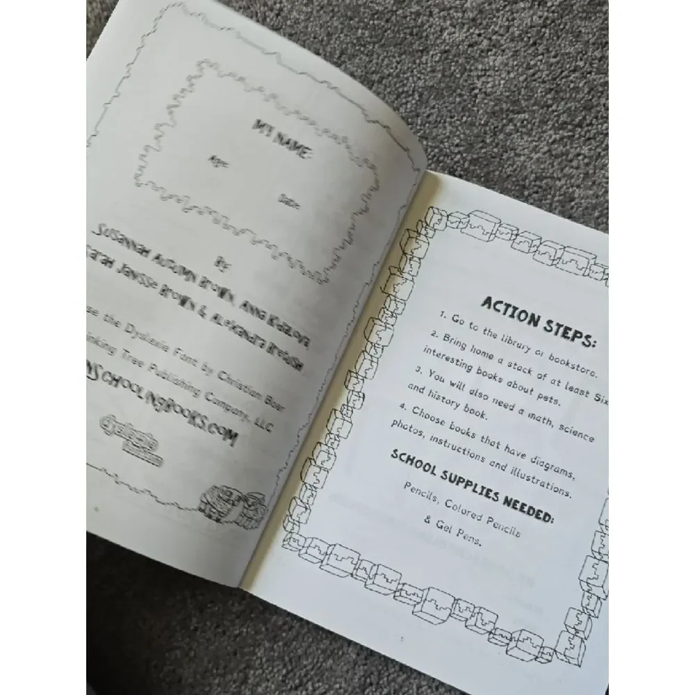 Minecraft 'All About Pets' Fun Schooling Journal - Orange & Gray